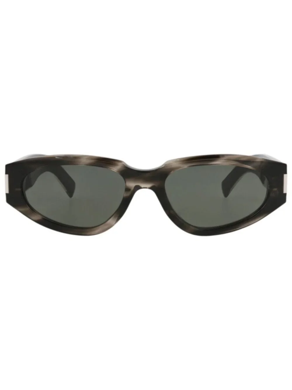 New Saint Laurent Women's Sunglasses Round Oval Recycled Acetate Frame Havana